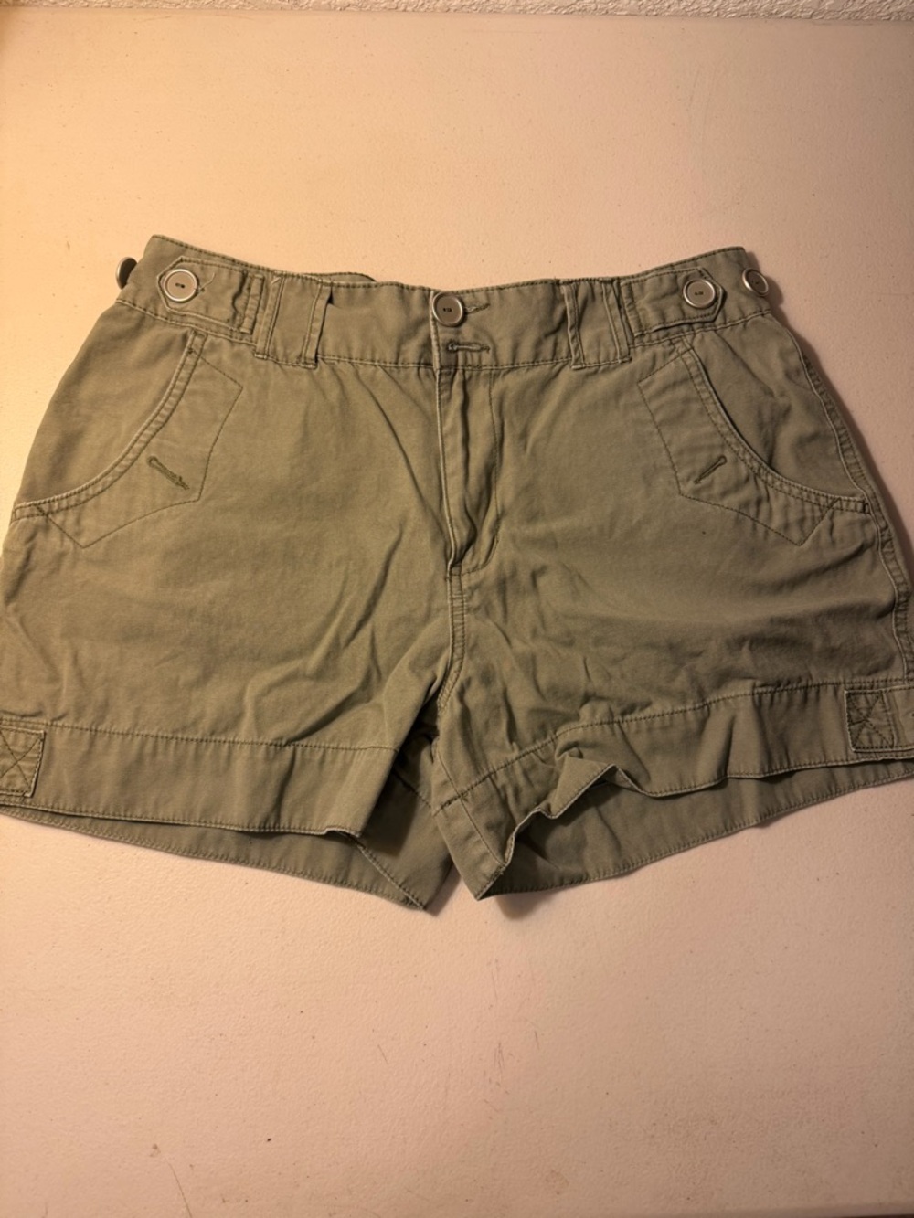 Casual Olive Utility Shorts for Women